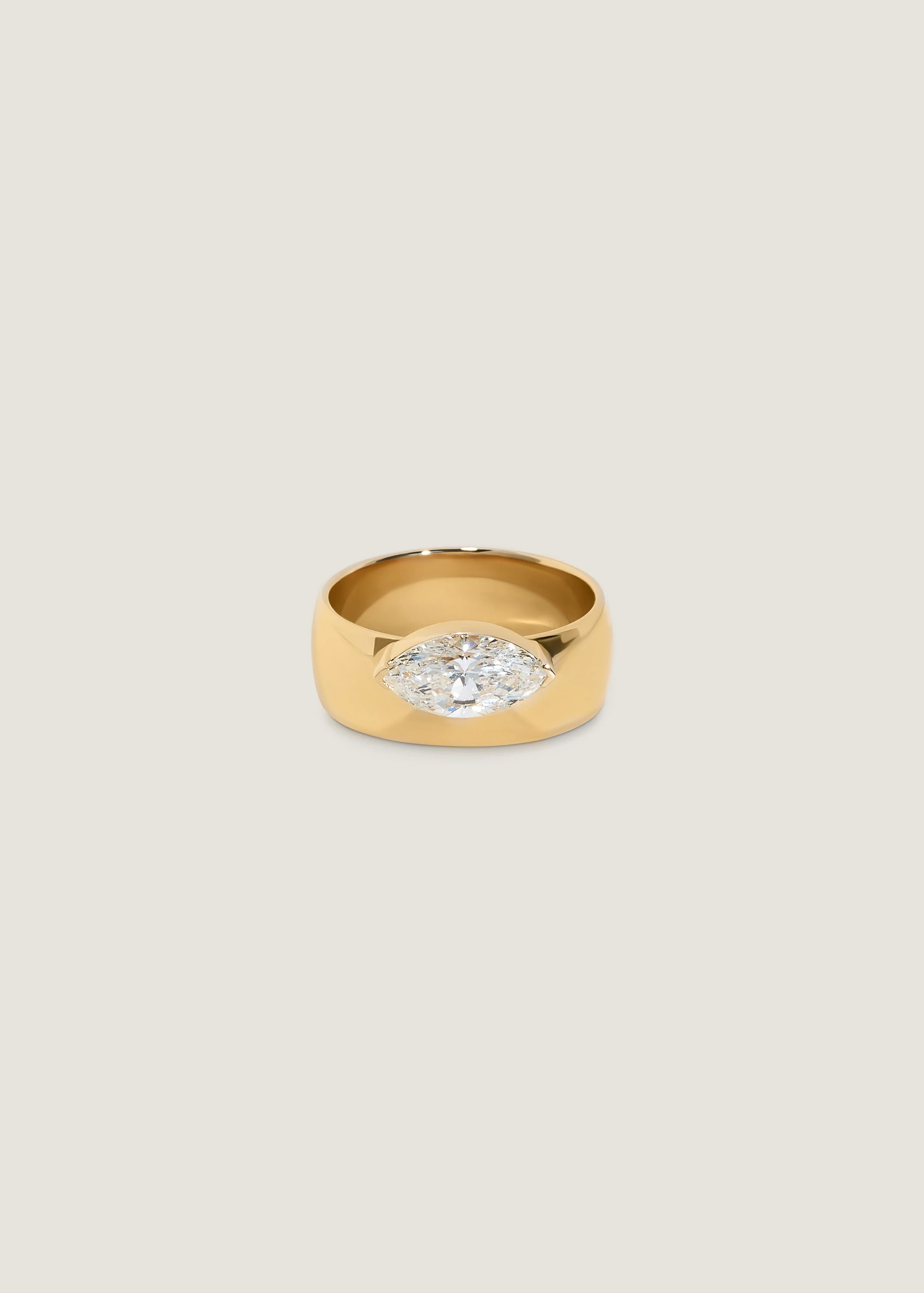 Porter Cigar Band Ring Marquise Diamond | Kinn Studio | Kinn Studio