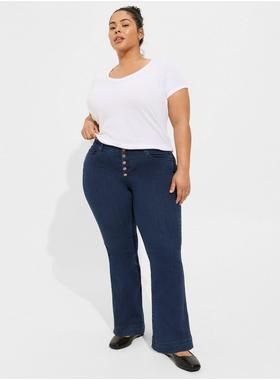 Bombshell Flare Premium Stretch High-Rise Jean | Torrid (US & Canada)