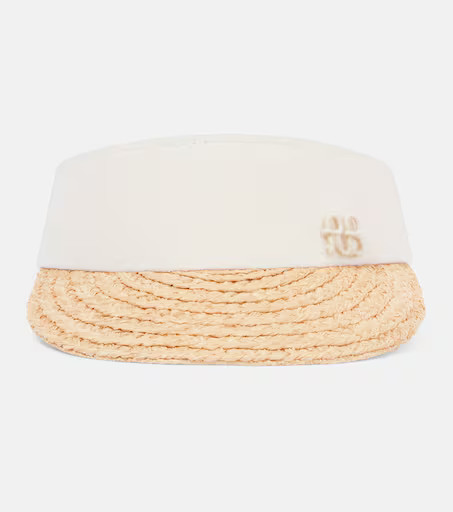 Straw and linen-blend visor | Mytheresa (US/CA)