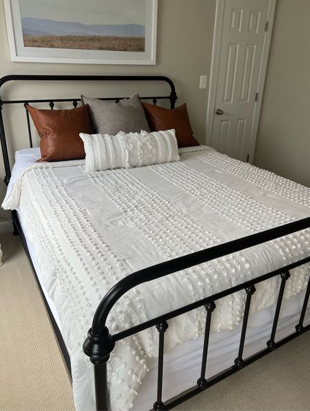 Guest room 
Amazon comforter, pillows and Bed frame.
Home finds, bedding, pillow, textured, decor 

#LTKFindsUnder100 #LTKHome #LTKFindsUnder50