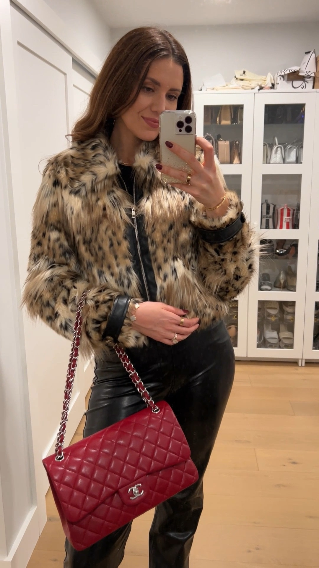 I LOVE a faux fur leopard print jacket / cheetah print jacket for fall! And a pop of red 🐆❤️ Pants are Abercrombie & jacket is from Revolve a couple years ago! 

#LTKFindsUnder100 #LTKSeasonal #LTKItBag