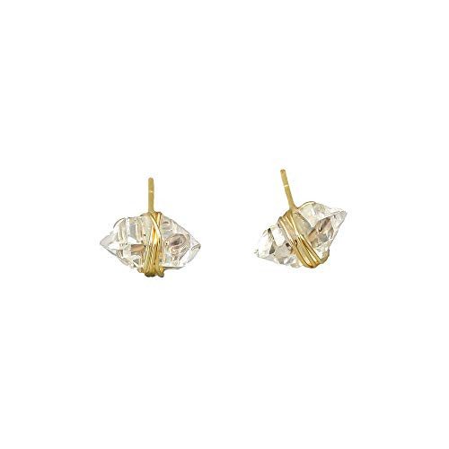 Herkimer Diamond Stud Earrings in 14K Gold Fill for women by Lotus Stone Design (gold-filled) | Amazon (US)