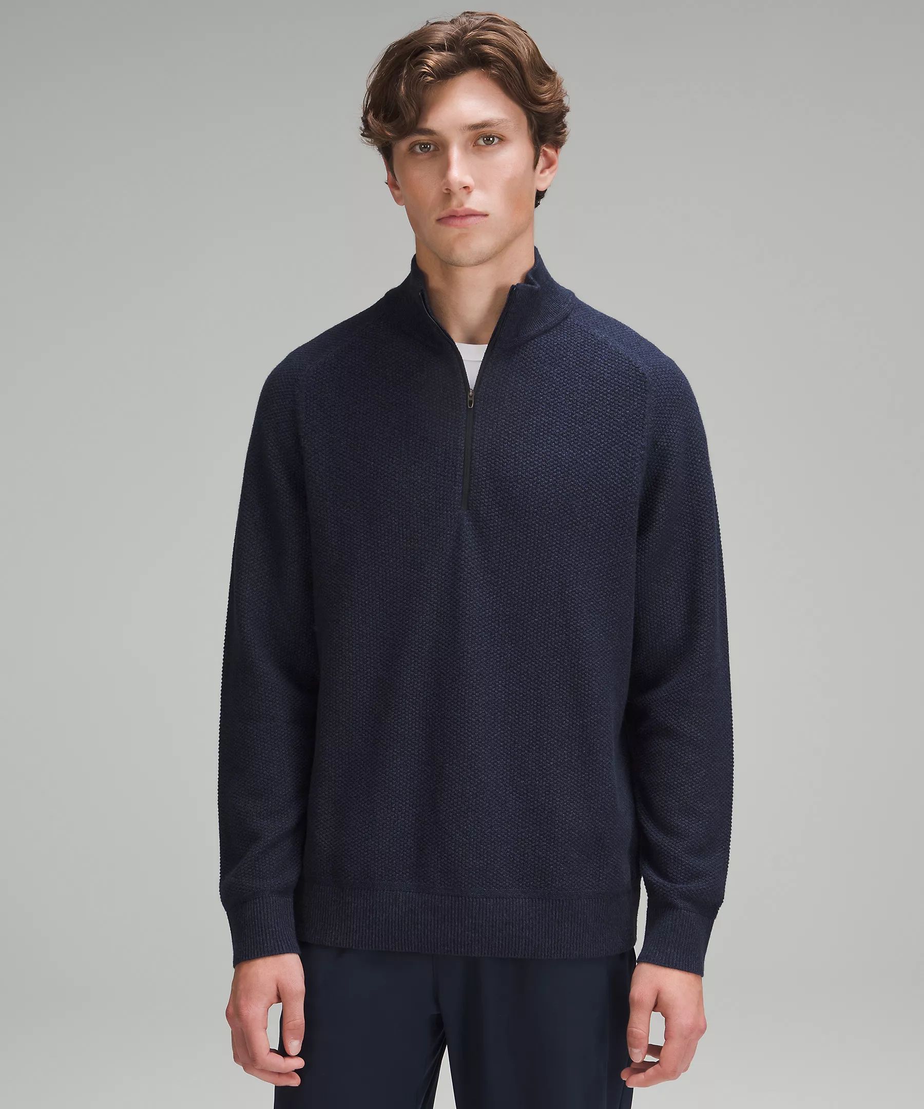 Textured Knit Half-Zip Sweater | Men's Hoodies & Sweatshirts | lululemon | Lululemon (US)