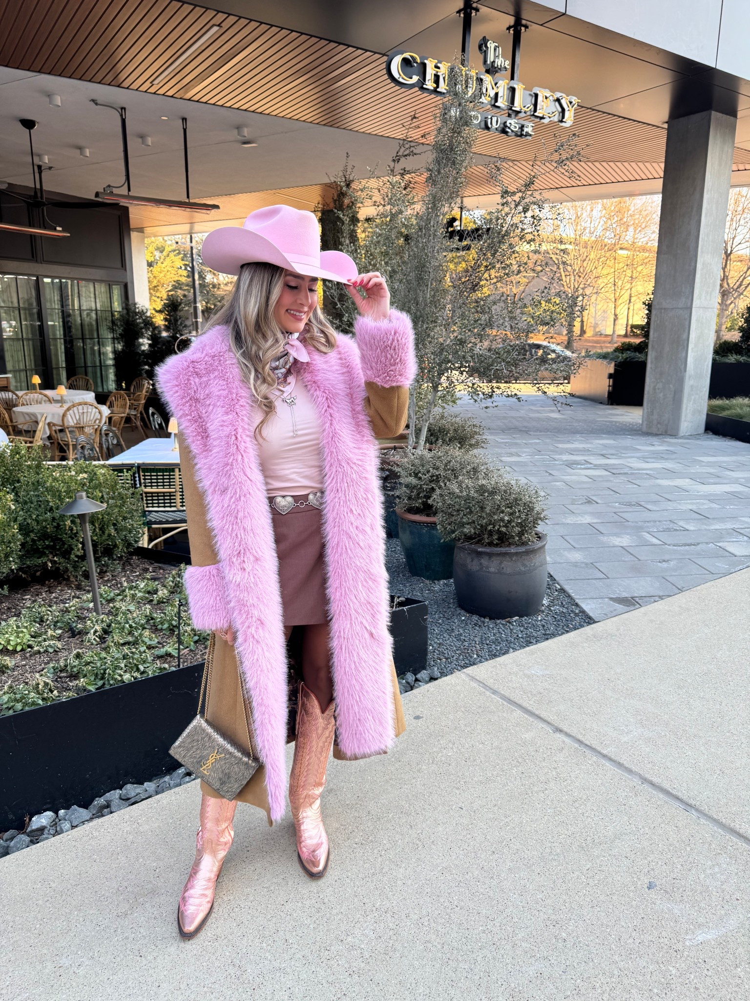 Tipping my hat to rodeo season!! Unfortunately this coat is sold out 🥺 but linking what I can!! Lucchese boots in size 7 fit tts and are a staple!!  My horse necklace and pink western scarf are so affordable and these brown tights are a gorgeous color!!

#LTKSeasonal #LTKValentine #LTKTravel