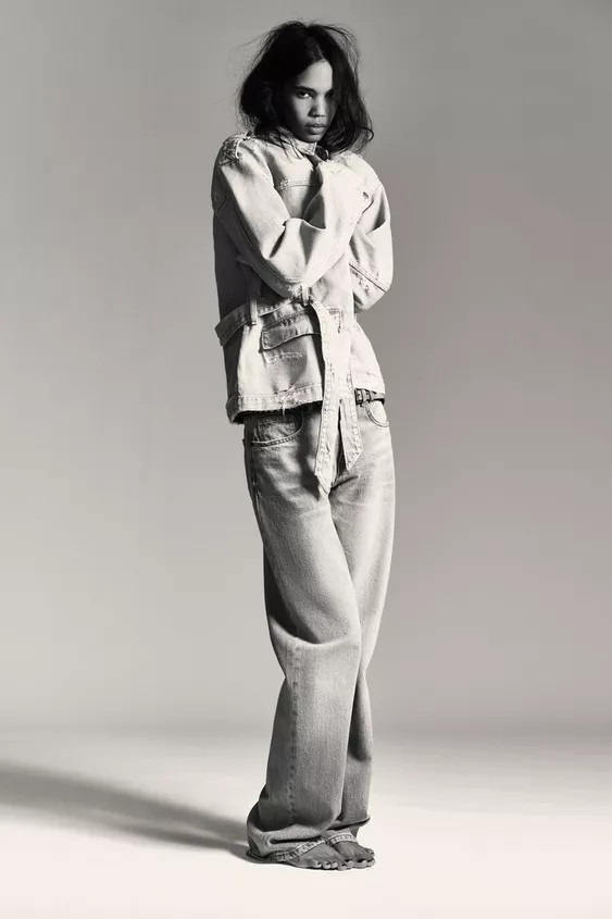 BELTED TRF DENIM JACKET | Zara US