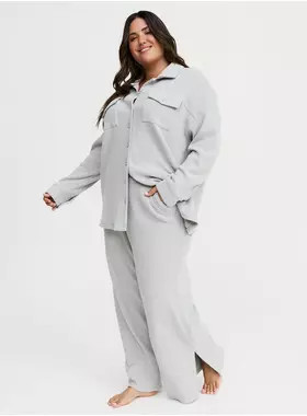 Rib Wide-Leg Lounge Pant | Torrid (US & Canada)