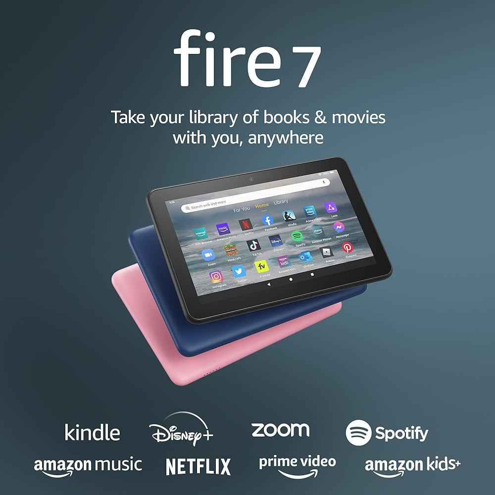 Amazon Fire 7 tablet (newest model) 7” display, read and watch, under $80 with 10-hour battery ... | Amazon (US)