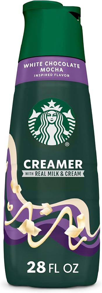 Starbucks White Chocolate Flavored Coffee Creamer, Inspired By White Chocolate Mocha 28 fl oz | Amazon (US)