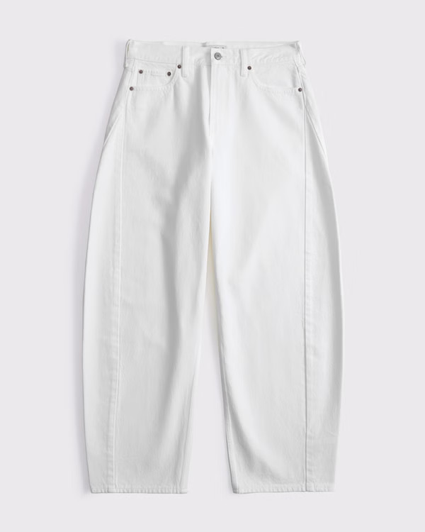 Curve Love Mid Rise Barrel Jean | Abercrombie & Fitch (UK)