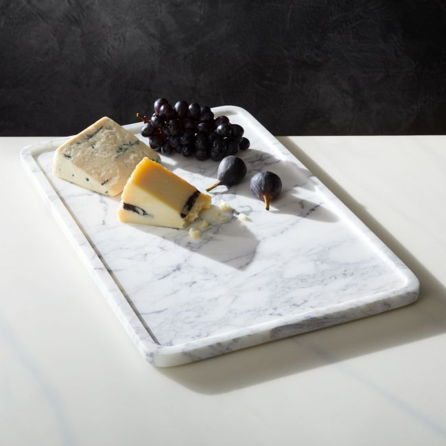 Rectangular Marble Serving Tray by Jennifer Fisher | CB2