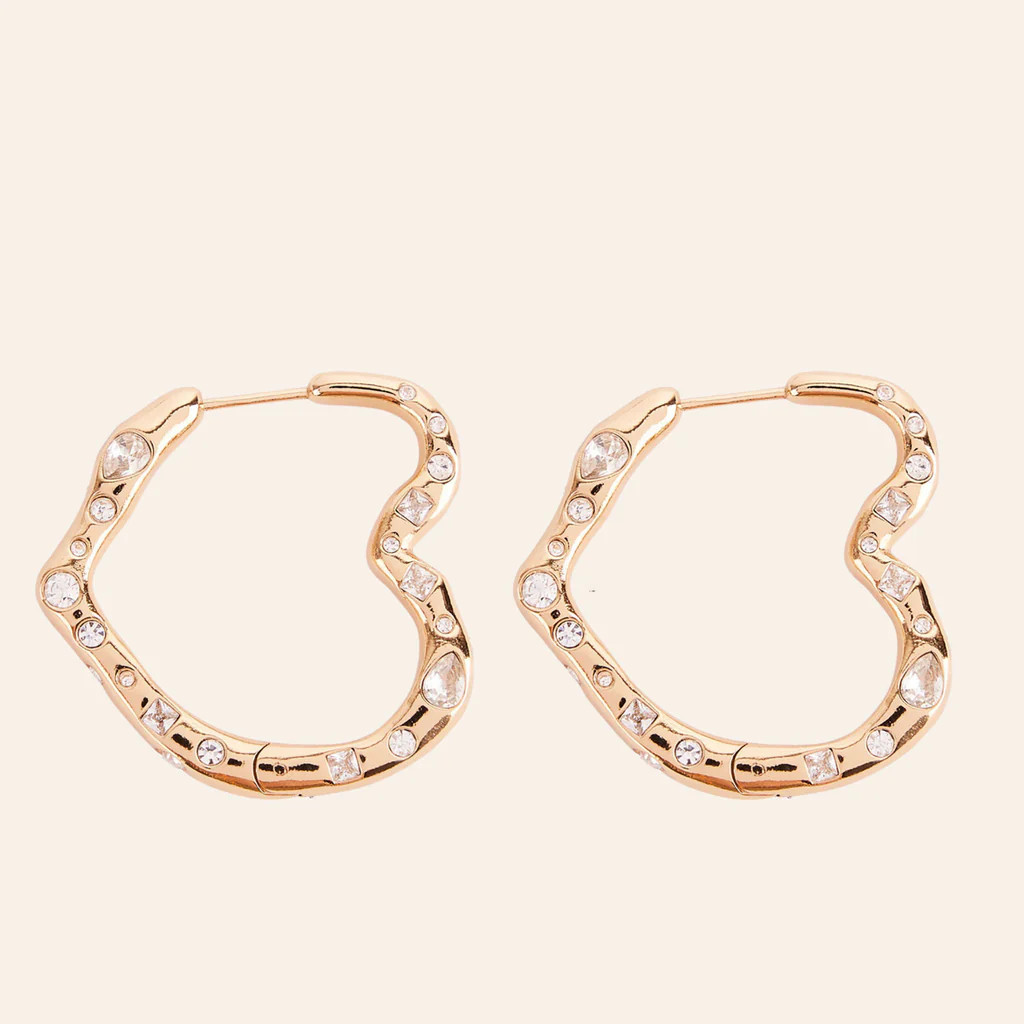 Eros Heart Hoop Earrings | Mignonne Gavigan