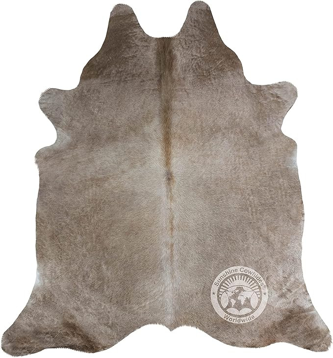 Sunshine Cowhides 100% Genuine Taupe Cowhide Rug - Modern Style Animal Skin Rug & Floor Carpet fo... | Amazon (US)