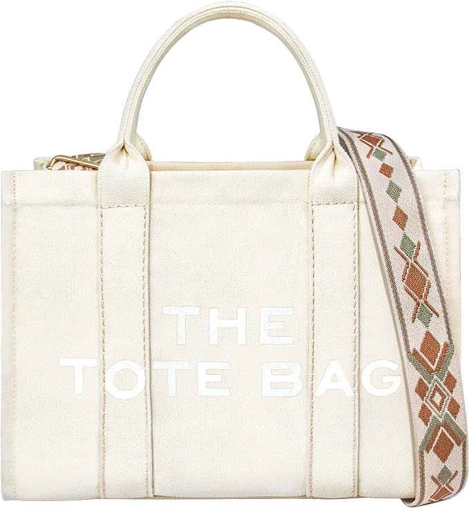 Muspower Canvas Tote Bag, Cotton Mini Tote Bag for Women & Girls, Fashion Utility Traveler Tote f... | Amazon (US)