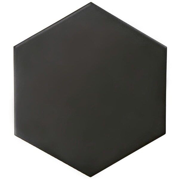 SomerTile 7x8-inch Hextile Matte Nero Porcelain Floor and Wall Tile (25 tiles/7.67 sqft.) | Bed Bath & Beyond