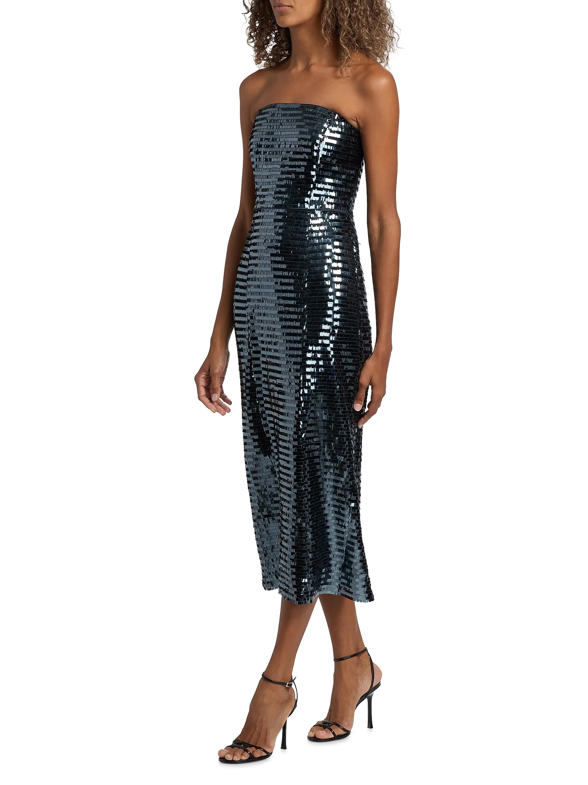 Cami NYC Circe Sequined Strapless Midi-Dress | Saks Fifth Avenue | Saks Fifth Avenue
