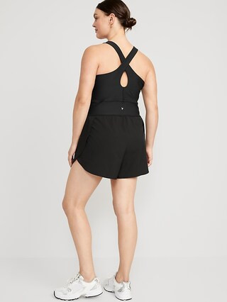 Sleeveless PowerSoft 2-in-1 Dolphin-Hem Performance Run Romper -- 2.5-inch inseam | Old Navy (US)
