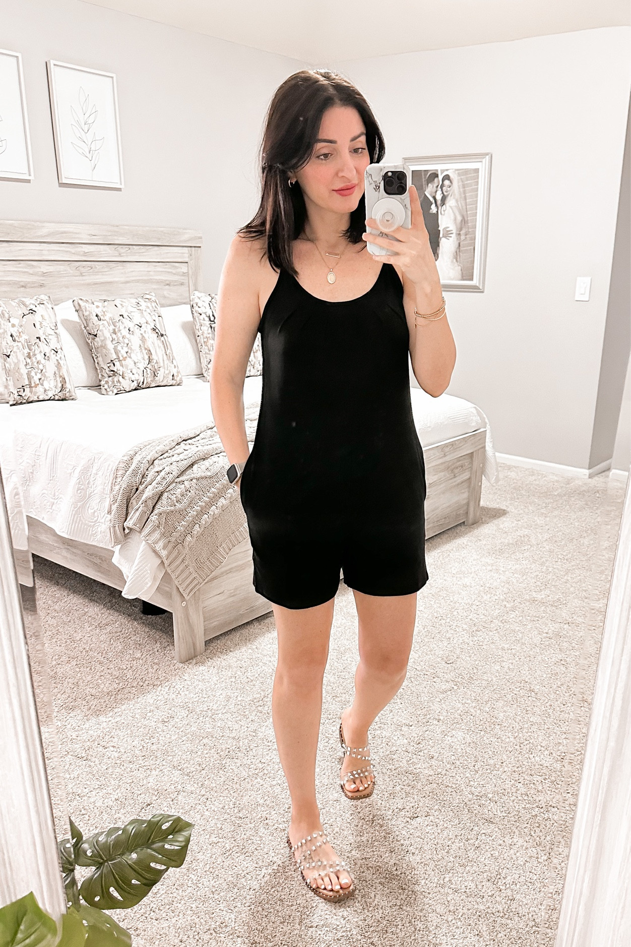 Spring outfit, romper, vacation outfit, travel outfit, summer outfit, comfy outfit, Amazon fashion finds, bucket bag, sandals 

#LTKunder50 #LTKSeasonal #LTKFind