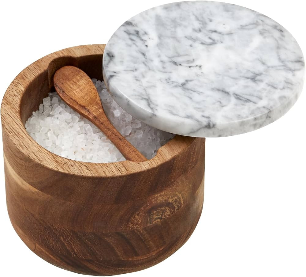 TFTP Salt Cellar with Lid - Big Size Elegant Salt Container and Pepper Holder - Stylish Salt Box ... | Amazon (US)