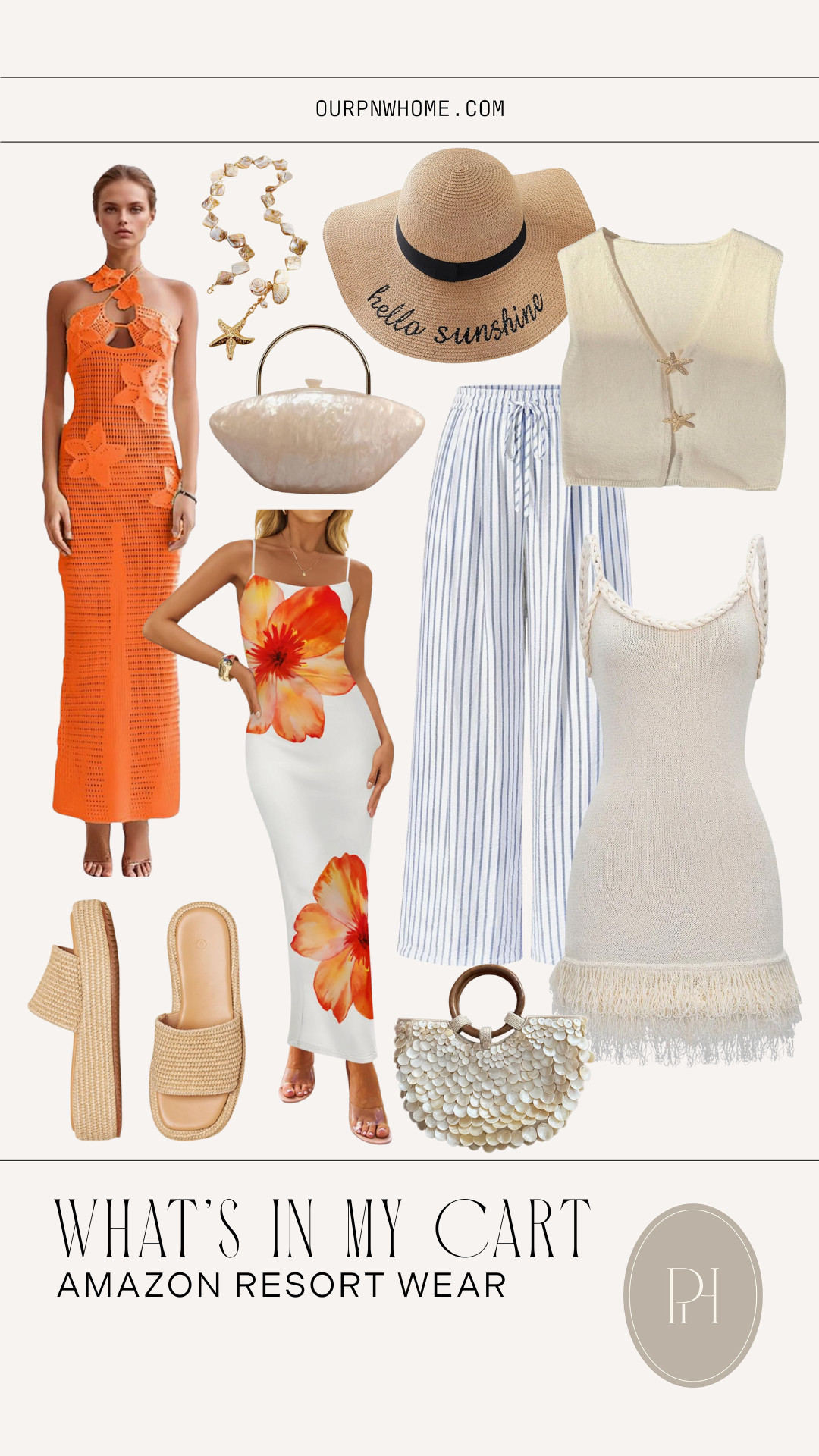 Amazon finds I've added to my cart! Love these for a spring break look!

Spring break outfit, vacation looks, vacation outfit, summer fashion, summer looks, summer outfit, summer style, vacation style, spring break style, orange dress, vacation dresses, coverup dress, floral dress, strapless dress, white dress, mini dress, white top, sleeveless top, white and blue pants, vacation handbags, starfish necklace, sun hat, vacation hat 

 #LTKootd #LTKSeasonal #LTKTravel