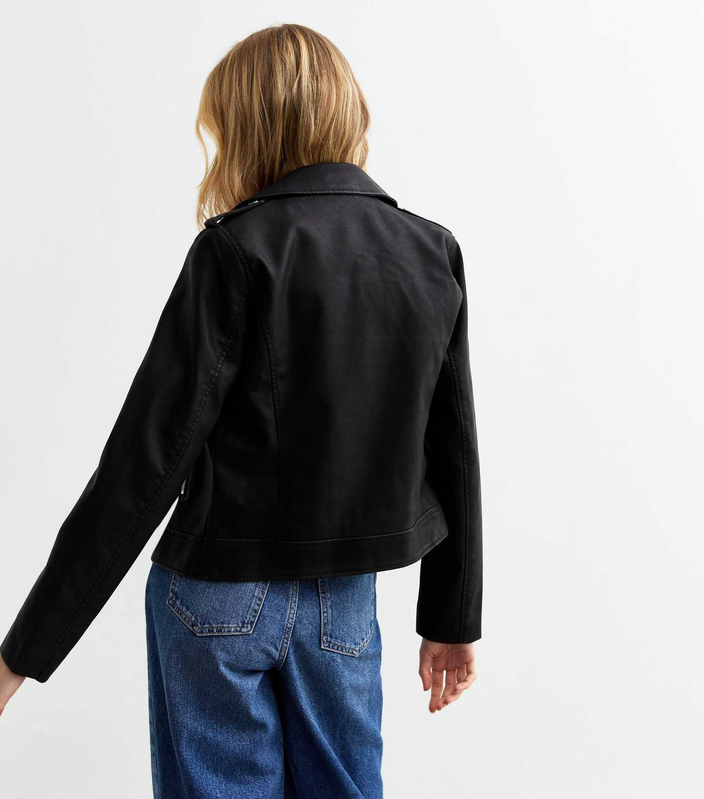 Black Leather-Look Biker Jacket
						
						Add to Saved Items
						Remove from Saved Items | New Look (UK)
