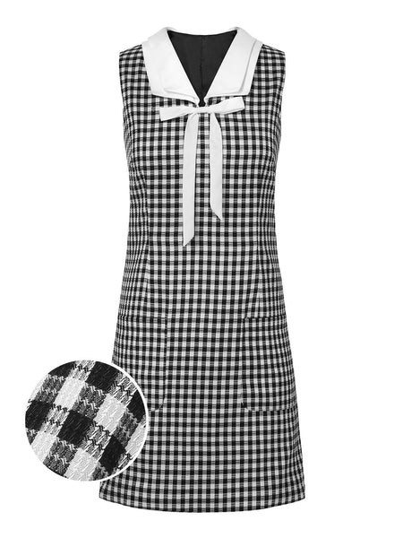 1960s Acetate Gingham Plaid Shift Dress | Retro Stage