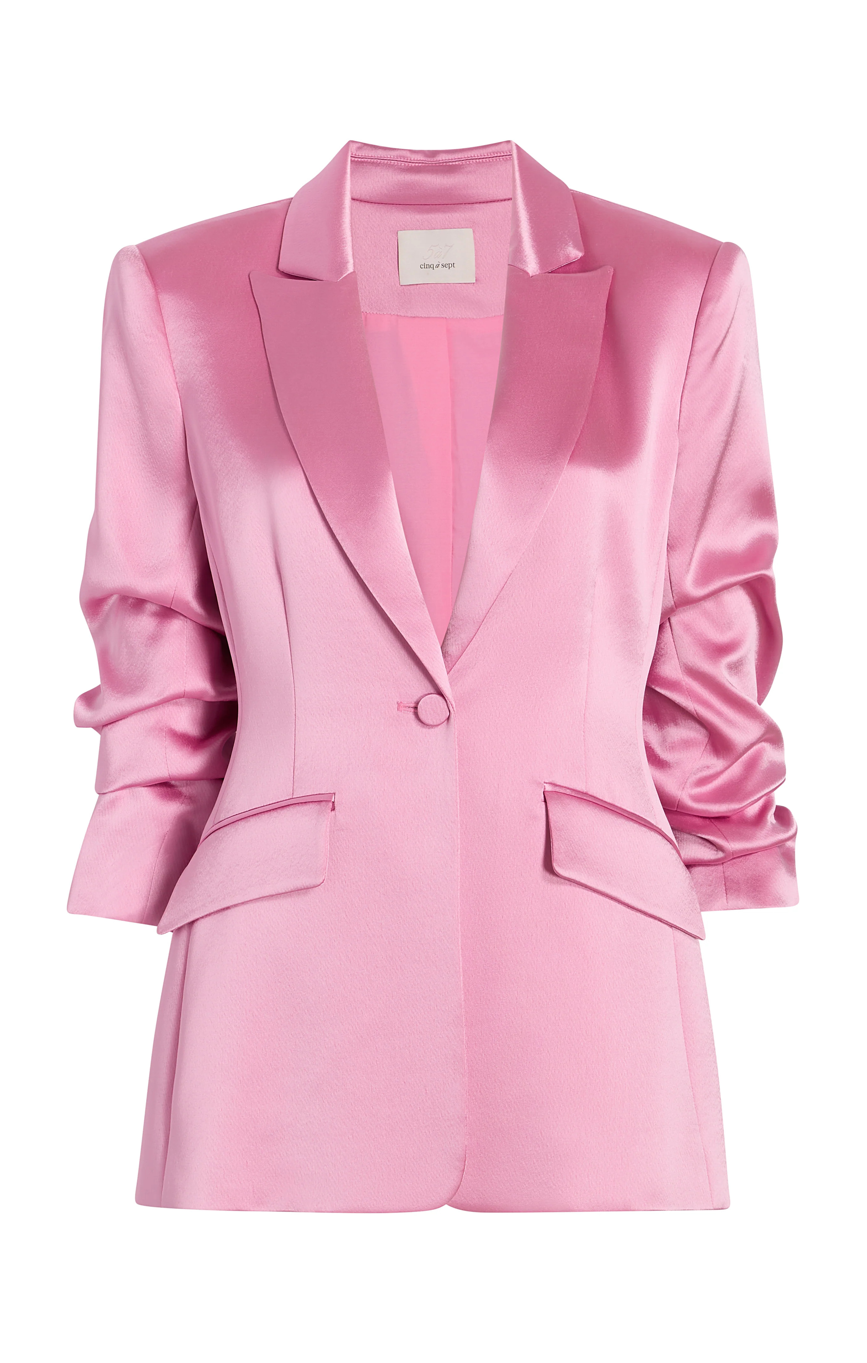 Smooth Satin Scrunched Cheyenne Blazer | Cinq à Sept