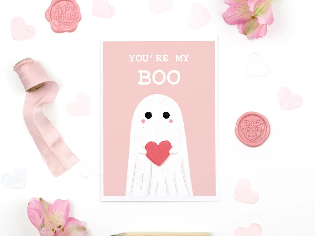 You're My Boo Card | 5x7", Romantic Card, Punny Card for Valentine's Day, Anniversary Card, Galen... | Etsy (CAD)
