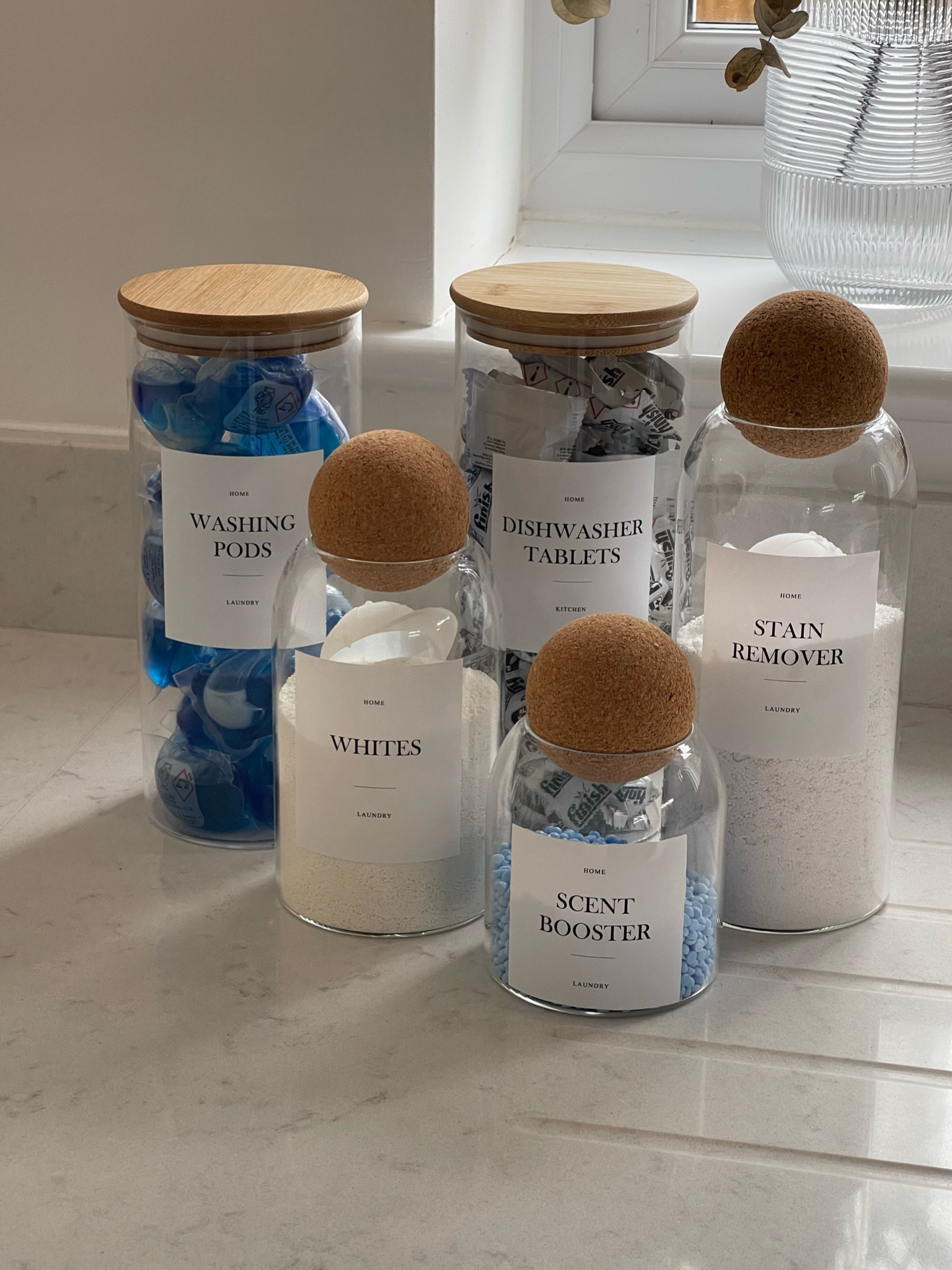 Personalised home jars for laundry/pantry 🧺 

Glass jars, canisters, glass canisters, home labels, Etsy, Etsy find, personalised home stickers 

#LTKunder100 #LTKhome #LTKFind