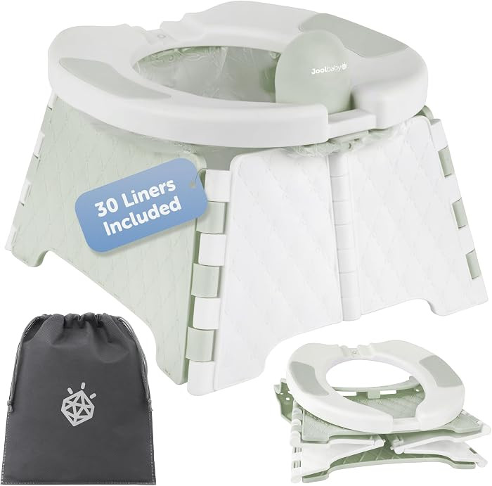 Jool Baby Portable Potty Training Chair with Travel Bag and 30 Liners, Foldable, Indoor/Outdoor U... | Amazon (US)