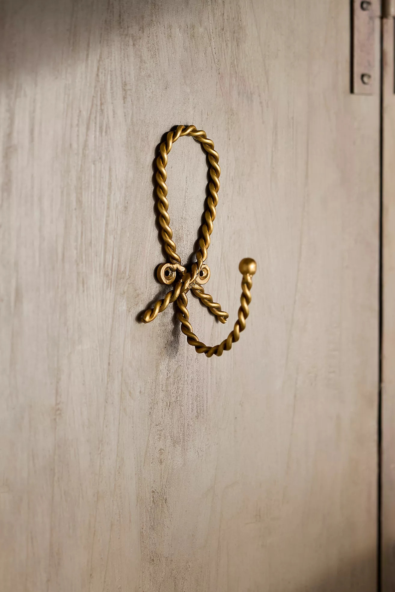 Twisted Brass Wall Hook | Anthropologie (US)