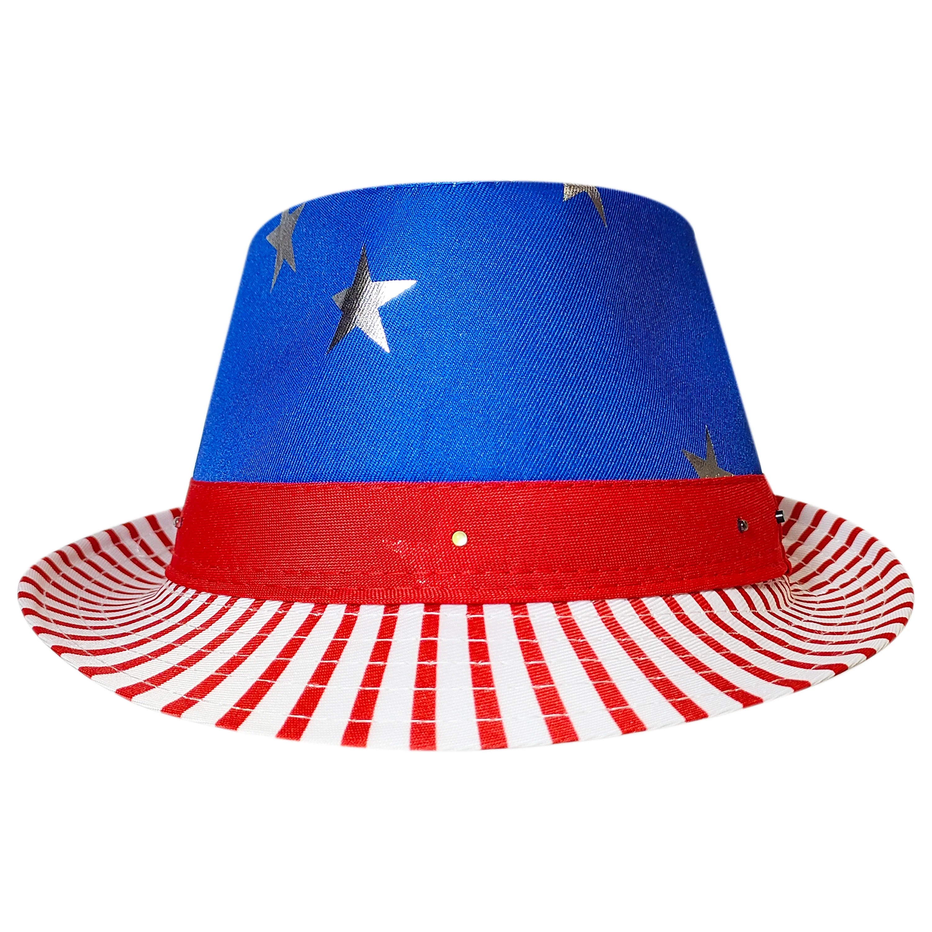 Way to Celebarte Patriotic Stars and Stripe Fedora | Walmart (US)
