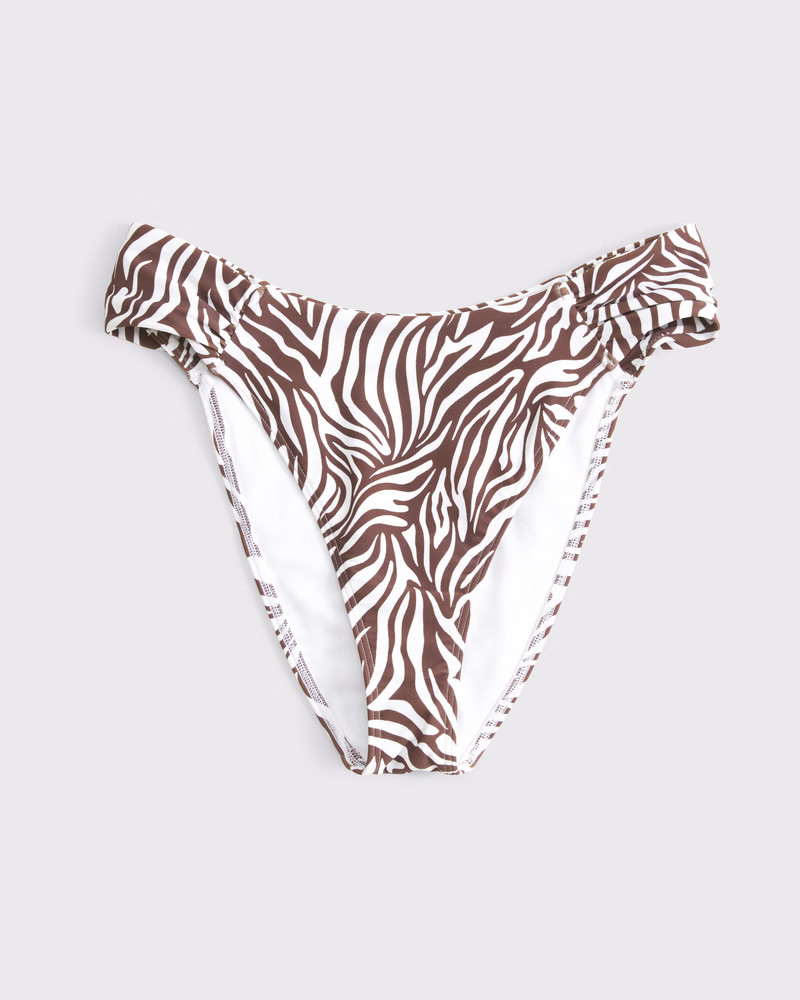 Ruched-Side Mid Rise Moderate Bottom | Abercrombie & Fitch (US)