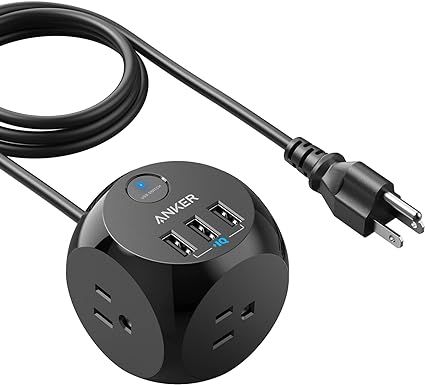 Anker Power Strip with USB, 5 ft Extension Cord, 321 Power Strip with 3 Outlets and 3 USB Ports, ... | Amazon (US)