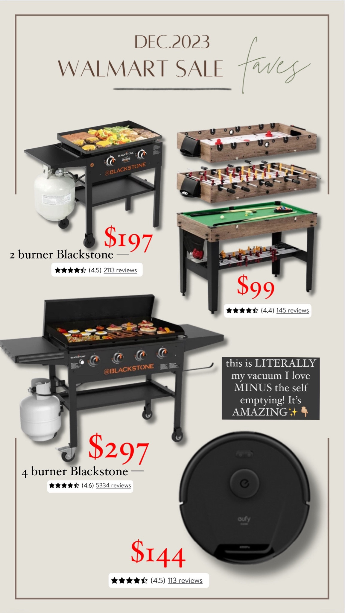 For anyone — Last Minute Gifts with Online Pickup and Delivery from @walmart🎄🎁✨ y’all know I’m always looking at their deals first & most of these can arrive by Christmas if ordered asap! 🤎 #walmartpartner 

Blackstone / Walmart finds / sale / gift guide / for her / for him / Holley Gabrielle / outdoor finds / eufy / game table

#LTKGiftGuide #LTKSeasonal #LTKsalealert