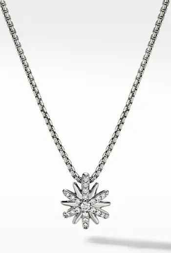 Petite Starburst Pendant Necklace with Diamonds | Nordstrom
