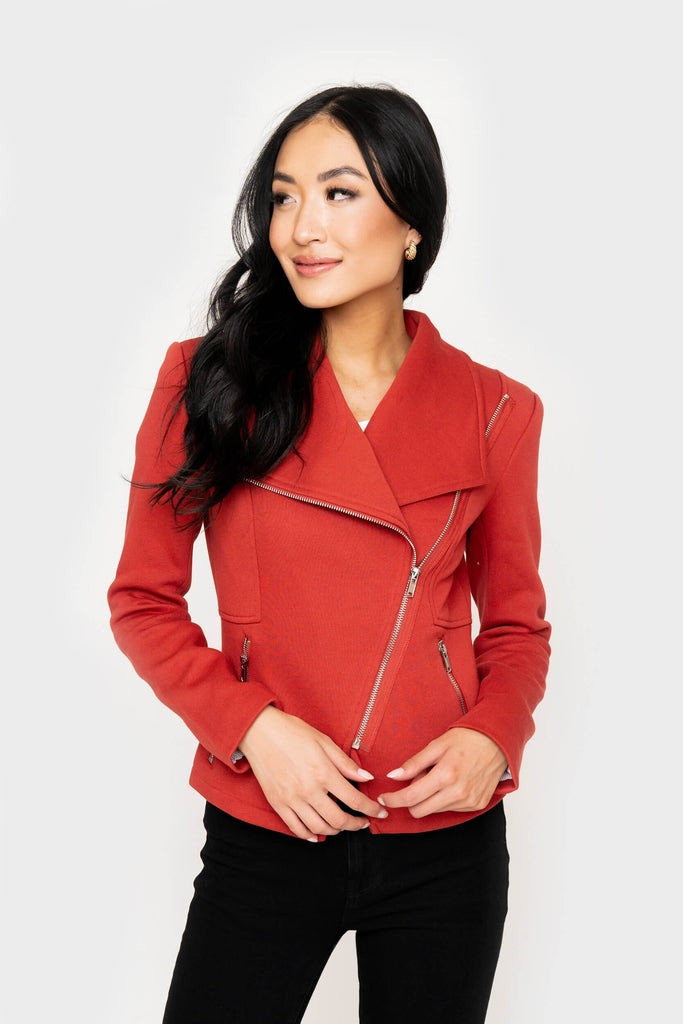 Stretch Knit Moto Jacket | Gibson