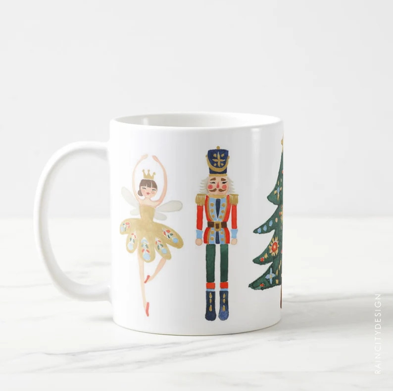 Nutcracker Ballet Mug, Nutcracker Mug, Christmas Mug, Holiday Mug, Gift, Christmas Gift, Cute Cof... | Etsy (US)