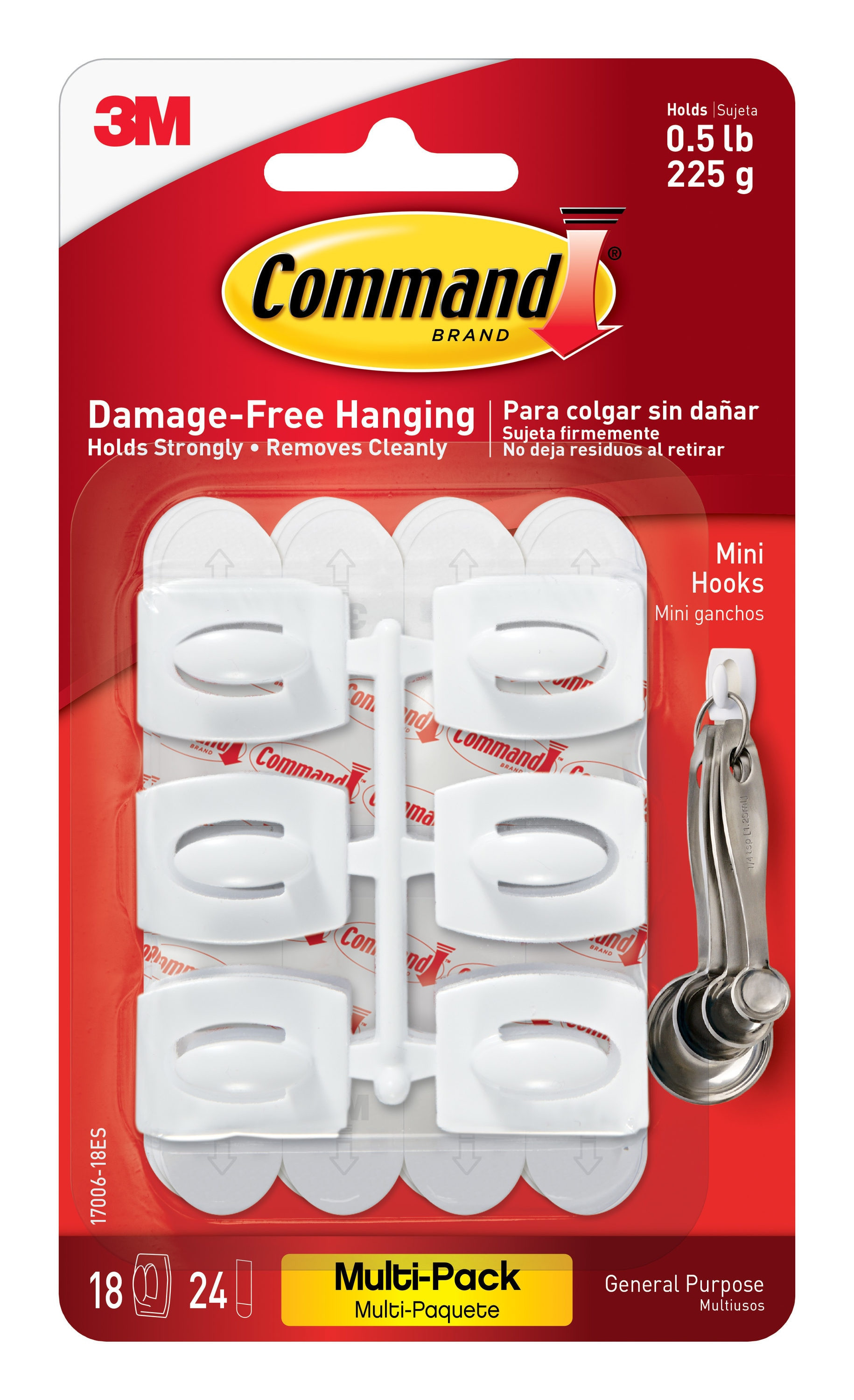 Command Mini 18-Pack White Adhesive Storage/Utility Hook (0.5-lb Capacity) | 17006-18ES | Lowe's