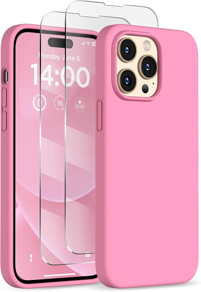 Designed for iPhone 14 Pro Max Case, Liquid Silicone Case [2X Screen Protectors], Shockproof Slim... | Amazon (US)
