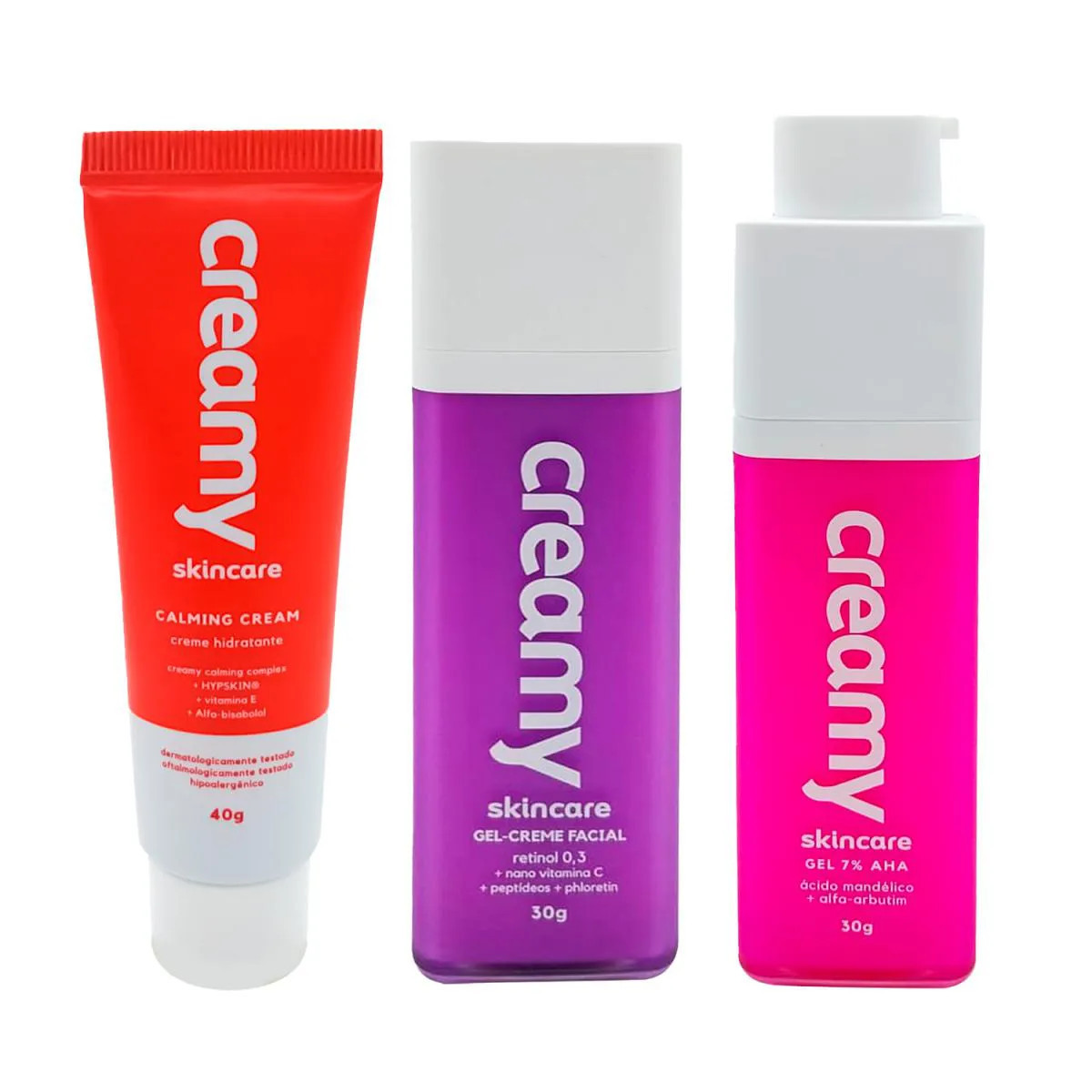 Creamy Kit Calming Cream + Gel Creme Retinol + Àcido Mandélico | DrogaRaia (BR)