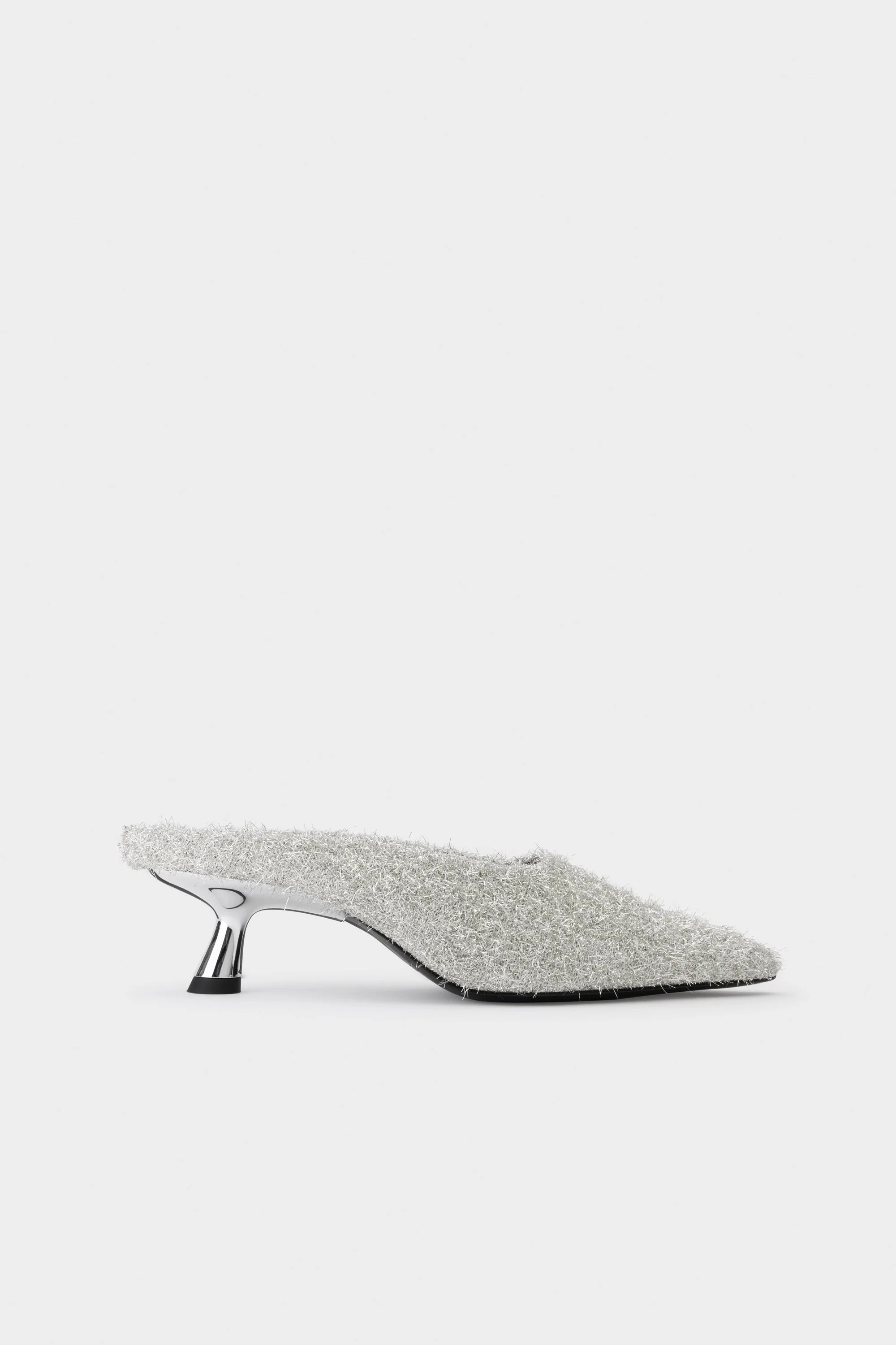Tinsel
           Pointed Gala Mule In Silver | Simon Miller