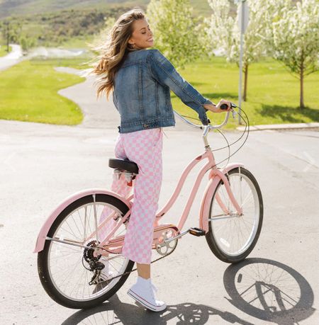 pink checkered wide leg pants - great for travel or casual cute outfit. use my code SPRINGSKYLER 

#LTKStyleTip #LTKTravel #LTKSaleAlert