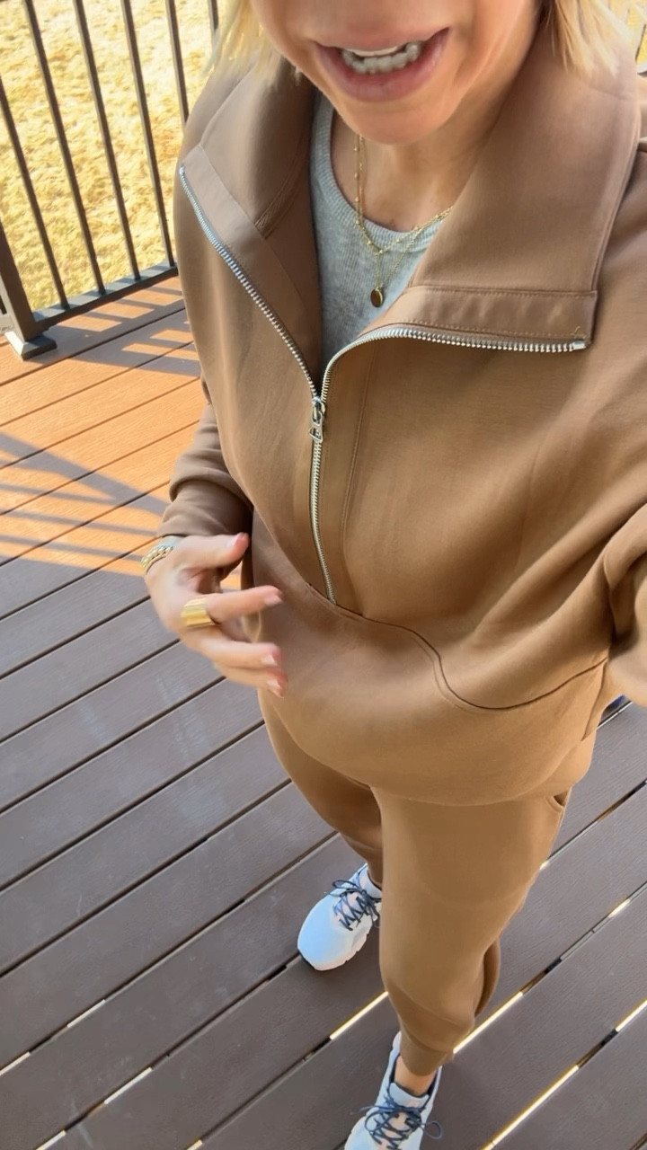 Weekend arhleisure look with this super comfy matching set! 

Bring my true size small in the top hand bottom . I’m 5’10” for height reference 

#LTKfitness #LTKVideo #LTKover40