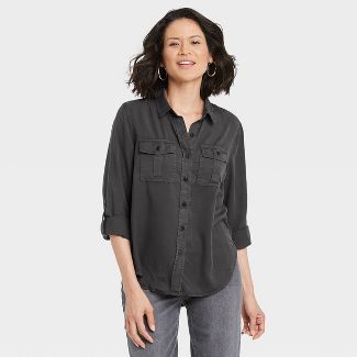 Women's Long Sleeve Button-Down Utility Shirt - Knox Rose™ | Target