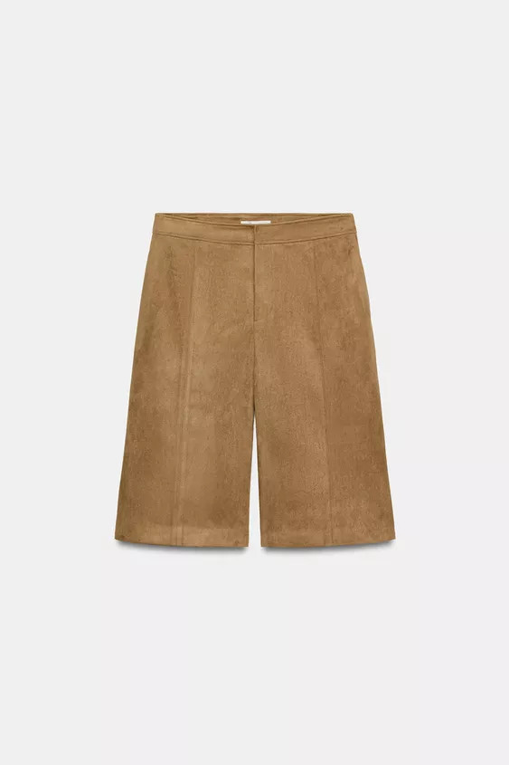 LANGE BERMUDASHORTS IN WILDLEDEROPTIK | Zara US