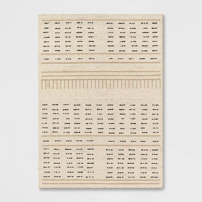 Hand Tufted Wool Area Rug Cream/Black - Threshold™ | Target