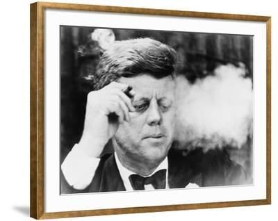 'President John Kennedy, Smoking a Cigar at a Democratic Fundraiser, Oct. 19, 1963' Photo  | AllP... | Allposters.com