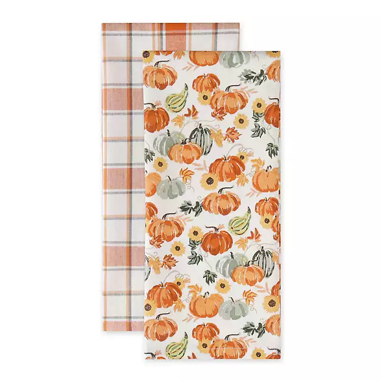 New! Fall Squash 2-pc. Harvest Kitchen Towel Set | Kirkland's Home