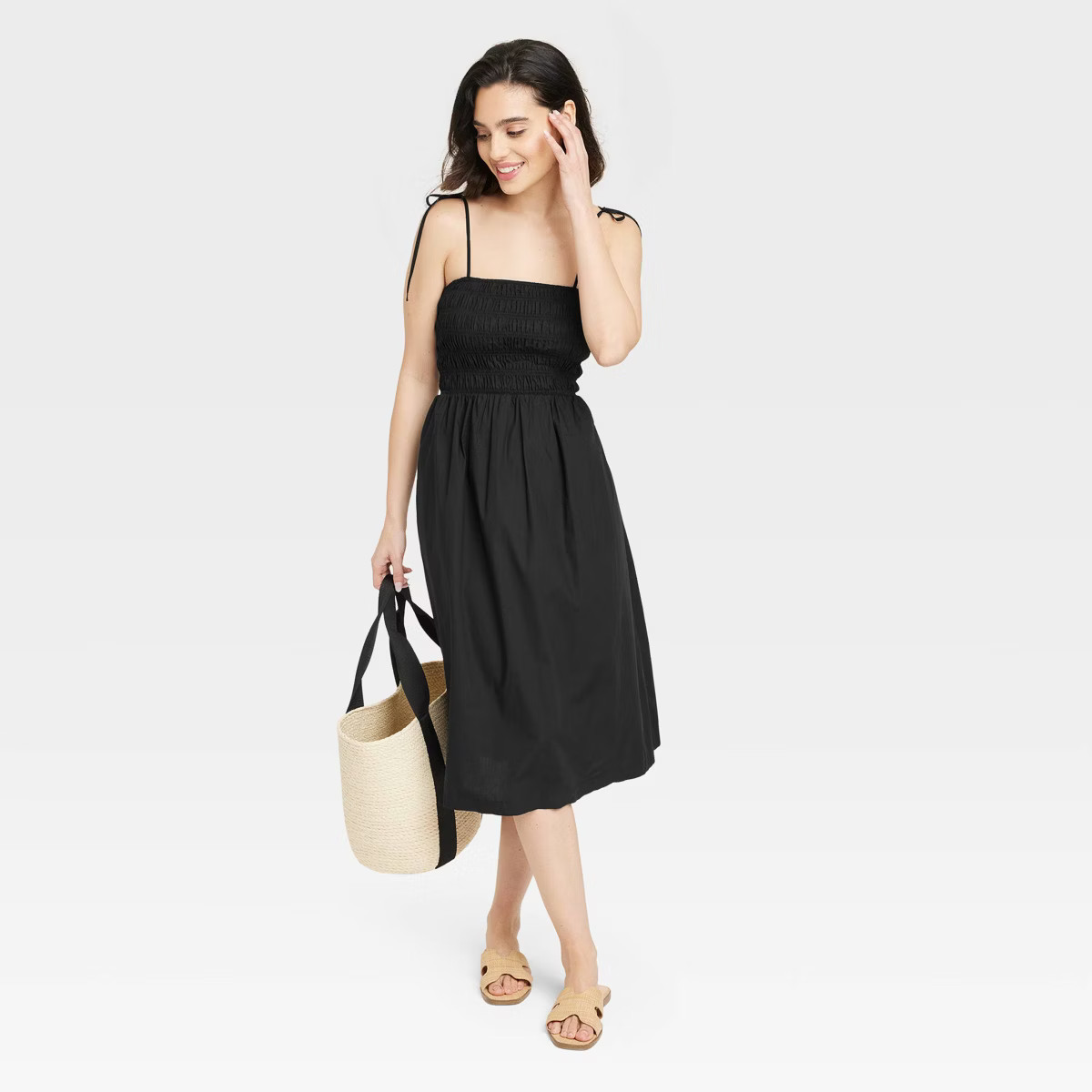 Women's Midi Smoked Sundress - A New Day™ | Target