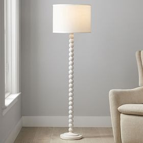 Naturalist Wood Ball Floor Lamp (60") | Pottery Barn Teen